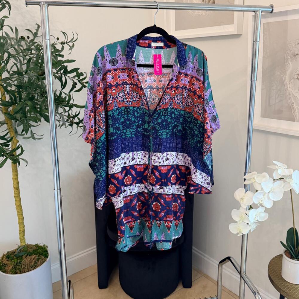 Bohemian style wide sleeve romper